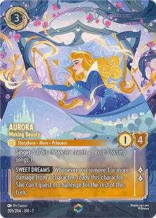 Aurora - Waking Beauty (Enchanted) 205/204 Archazia's Island Lorcana Holo NM