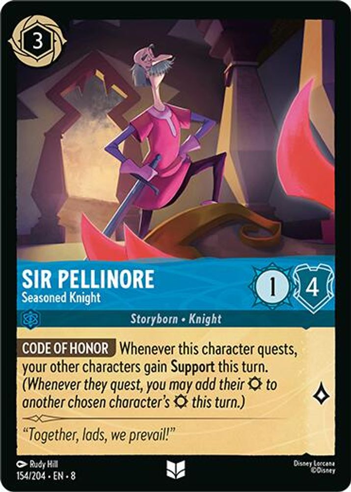 Sir Pellinore - Seasoned Knight 154/204 Uncommon Reign of Jafar Lorcana NM