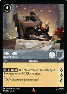 Mr. Big - Shrewd Tycoon 174/204 Rare Azurite Sea Lorcana Near Mint
