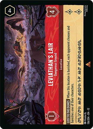 Leviathan's Lair - Dangerous Ground 136/204 Rare Wilds Unknown Lorcana Near Mint