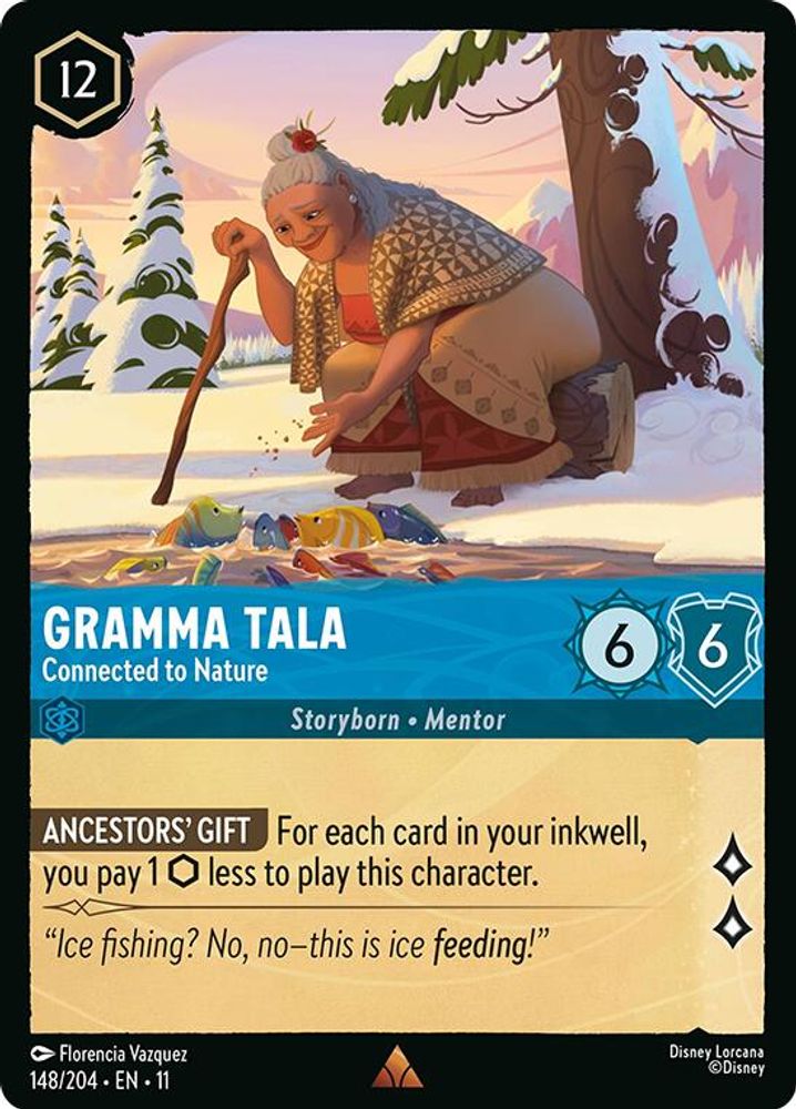 Gramma Tala - Connected to Nature 148/204 Rare Winterspell Lorcana Near Mint