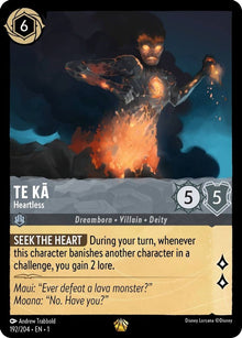 Te Ka - Heartless 192/204 Legendary The First Chapter Lorcana Near Mint