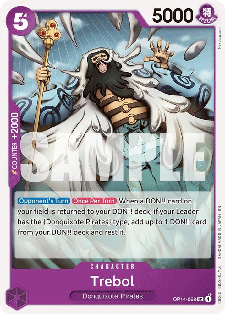 Trebol OP14-068 Uncommon The Azure Sea's Seven One Piece Near Mint