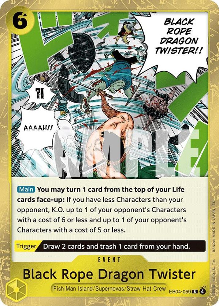 Black Rope Dragon Twister EB04-059 Adventure on Kami's Island One Piece Foil NM