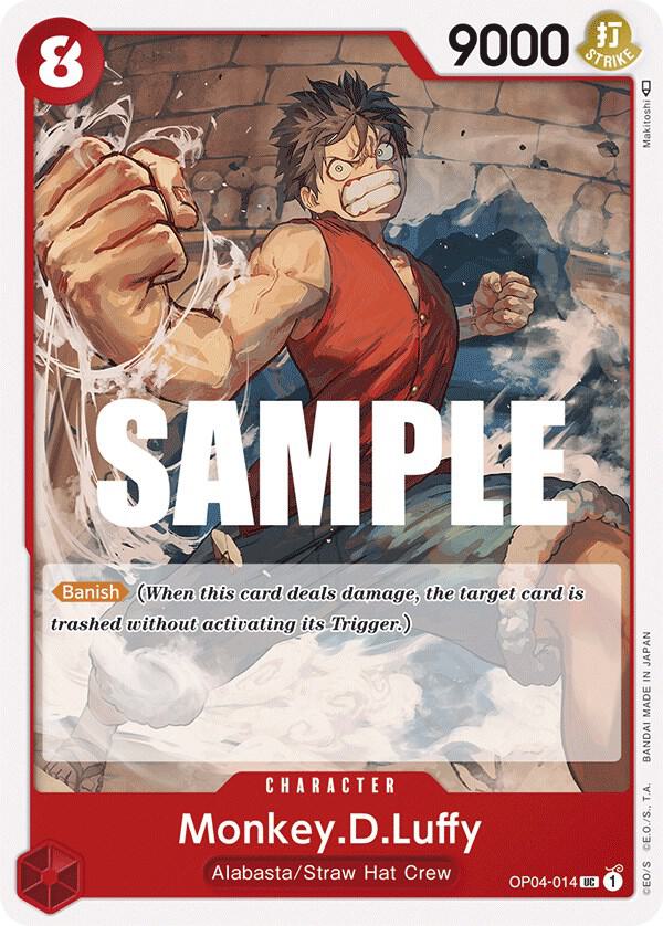 Monkey.D.Luffy (014) OP04-014 Uncommon Kingdoms of Intrigue One Piece Near Mint