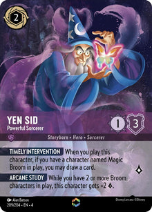 Yen Sid - Powerful Sorcerer (Enchanted) 209/204 Ursula's Return Lorcana Holo NM