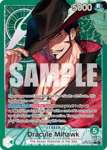 Dracule Mihawk (Alternate Art) OP14-020 The Azure Sea's Seven One Piece Foil NM