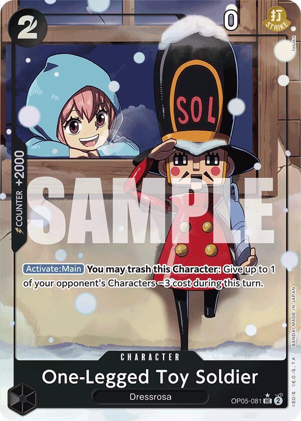 One-Legged Toy Soldier (Alternate Art) OP05-081 Premium Booster -The Best- One Piece Foil NM