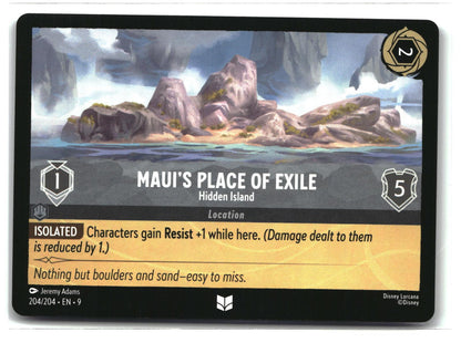 Maui's Place of Exile - Hidden Island 204/204 Uncommon Fabled Lorcana LP