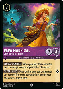 Pepa Madrigal - Calm Before the Storm 56/204 Super Rare Wilds Unknown Lorcana NM