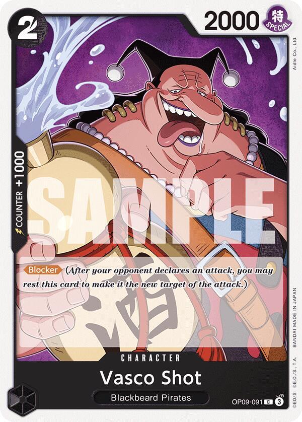 Vasco Shot OP09-091 Common Emperors in the New World One Piece Near Mint