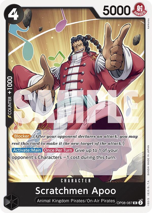 Scratchmen Apoo OP08-087 Uncommon Two Legends One Piece Near Mint