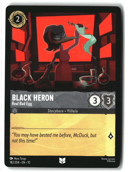 Black Heron - Real Bad Egg 182/204 Uncommon Whispers in the Well Lorcana LP