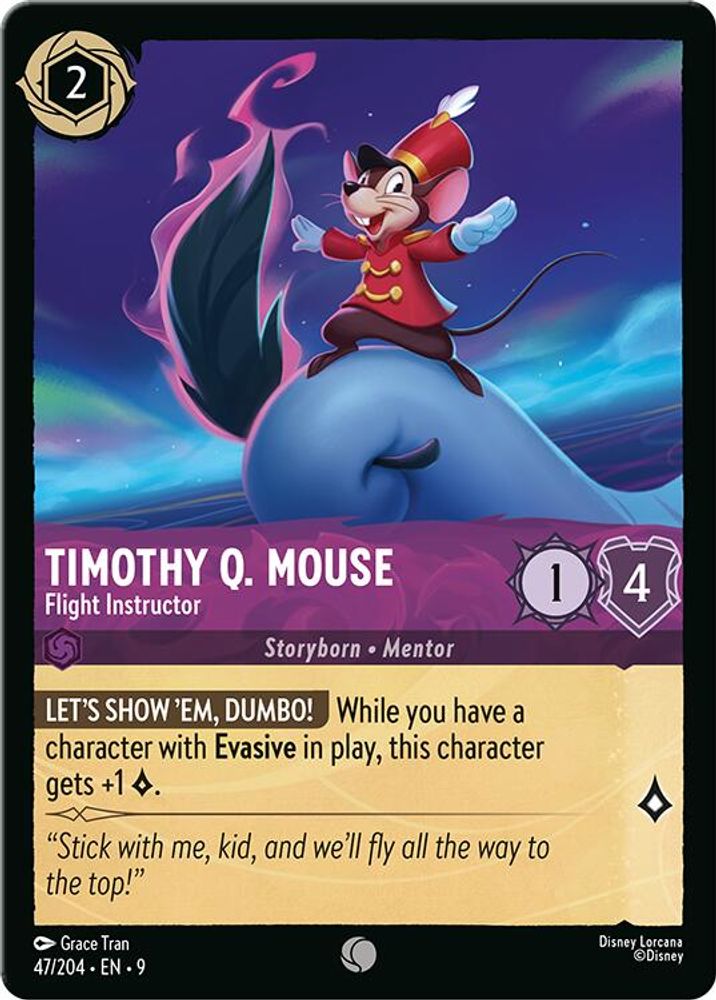 Timothy Q. Mouse - Flight Instructor 47/204 Common Fabled Lorcana Near Mint