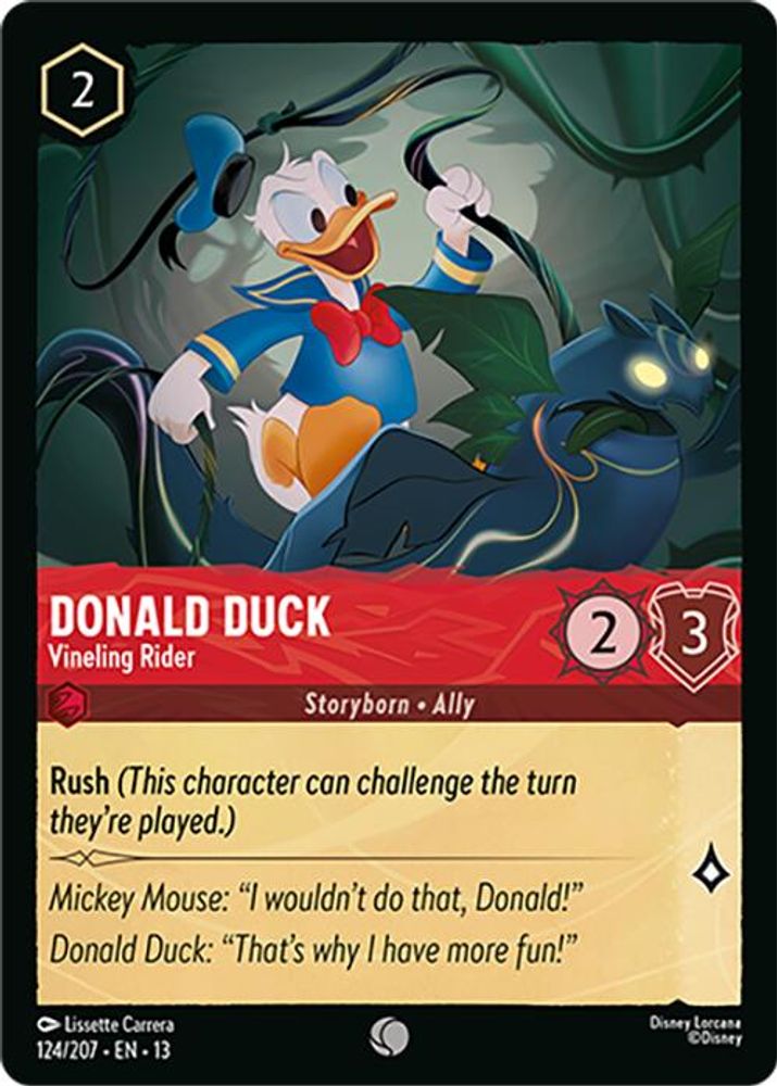 Donald Duck - Vineling Rider 124/204 Common Attack of the Vine! Lorcana NM