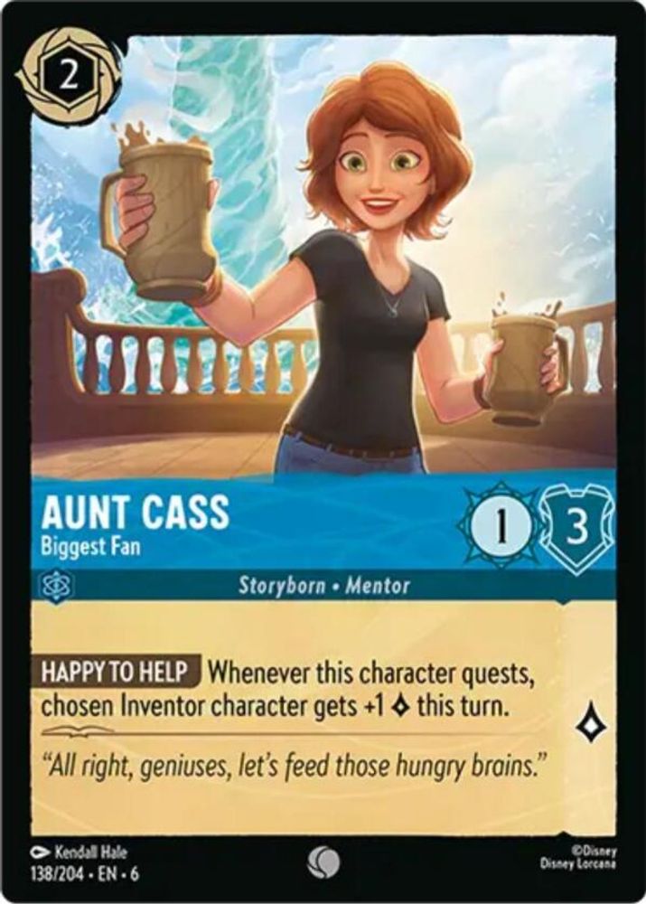 Aunt Cass - Biggest Fan 138/204 Common Azurite Sea Lorcana Near Mint