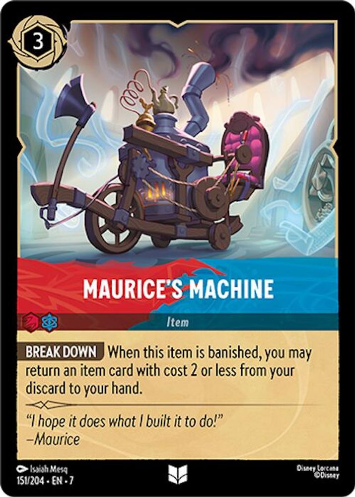 Maurice's Machine 151/204 Uncommon Archazia's Island Lorcana Near Mint