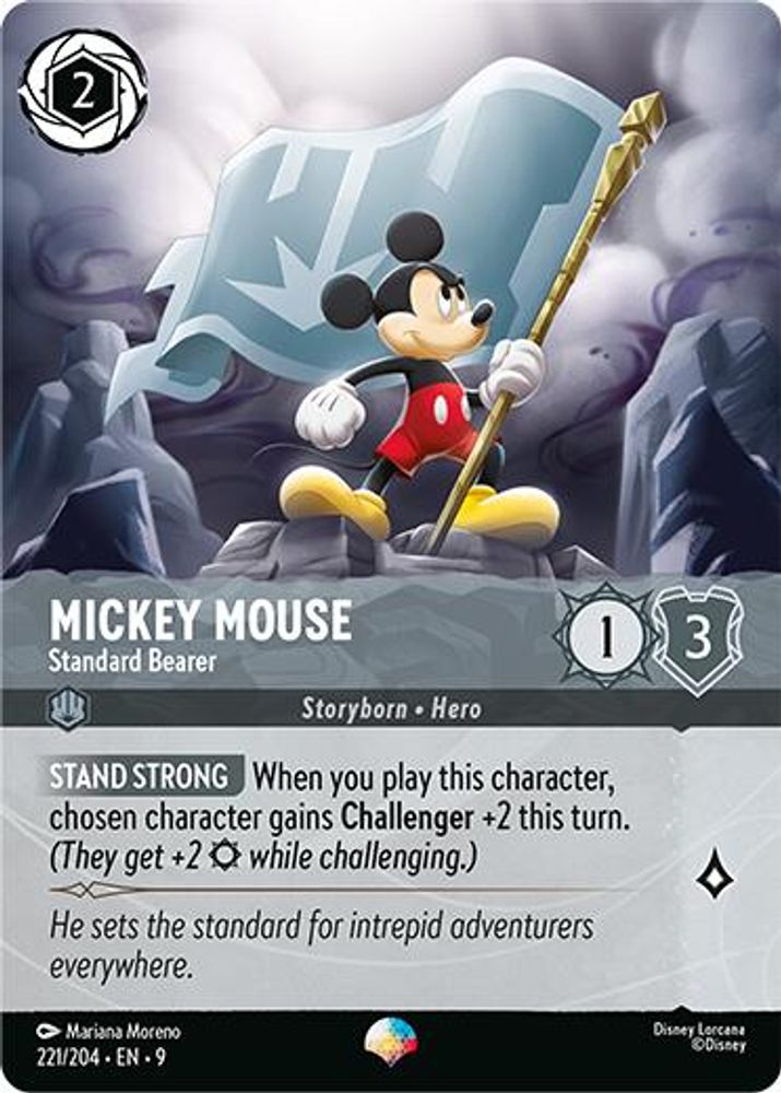 Mickey Mouse - Standard Bearer (Epic) 221/204 Epic Fabled Lorcana Holo Near Mint