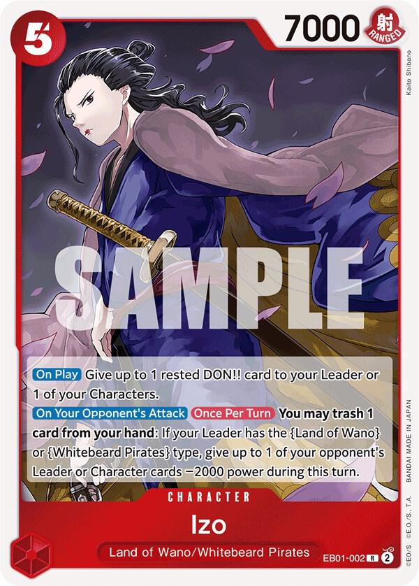 Izo EB01-002 Rare Extra Booster: Memorial Collection One Piece Foil Near Mint