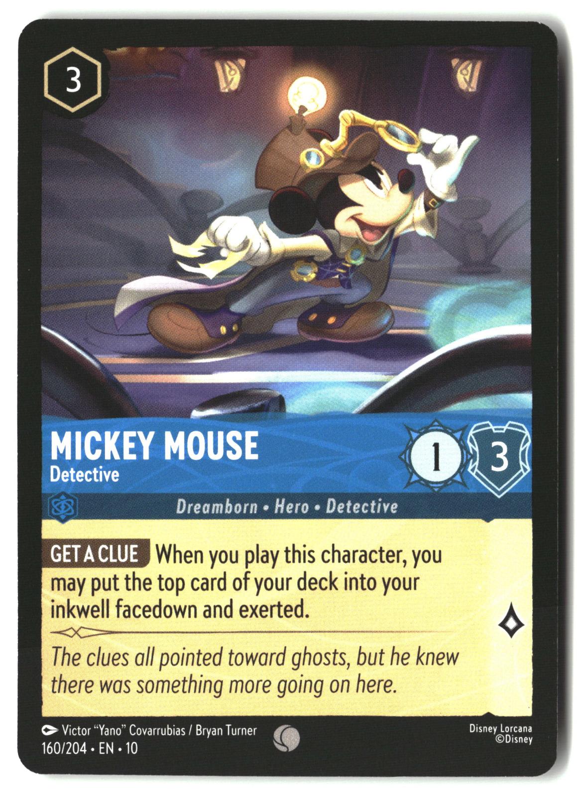 Mickey Mouse - Detective 160/204 Common Whispers in the Well Lorcana LP