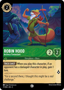 Robin Hood - Archery Contestant 77/204 Common Shimmering Skies Lorcana Near Mint