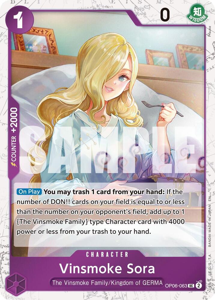 Vinsmoke Sora (Pirate Foil) OP06-063 Premium Booster -The Best- Vol. 2 One Piece NM