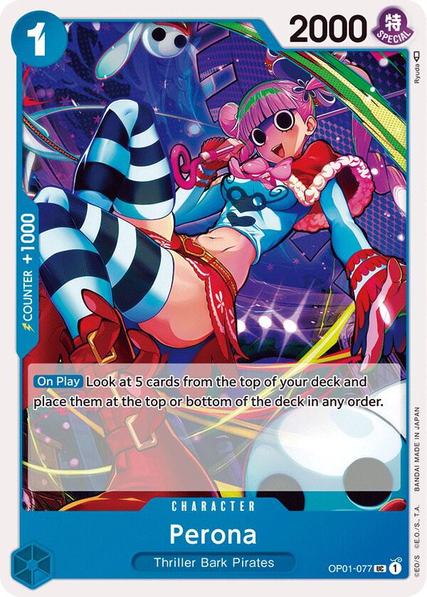 Perona OP01-077 Uncommon Romance Dawn One Piece Near Mint