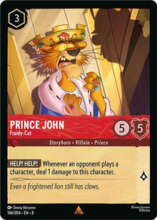 Prince John - Fraidy-Cat 146/204 Rare Reign of Jafar Lorcana Near Mint