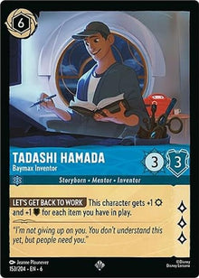 Tadashi Hamada - Baymax Inventor 153/204 Super Rare Azurite Sea Lorcana NM