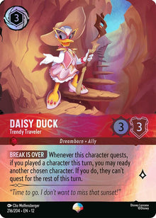Daisy Duck - Trendy Traveler (Epic) 216/204 Epic Wilds Unknown Lorcana Holo NM