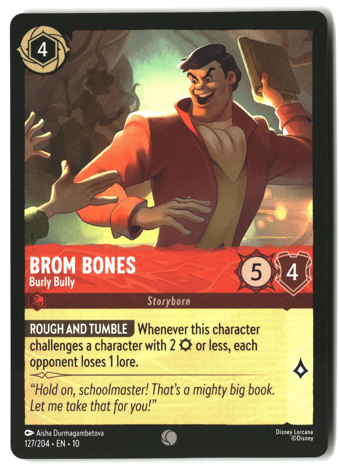 Brom Bones - Burly Bully 127/204 Common Whispers in the Well Lorcana LP