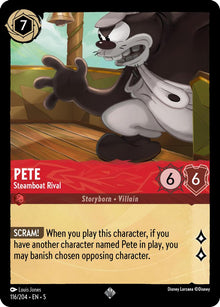 Pete - Steamboat Rival 116/204 Super Rare Shimmering Skies Lorcana Near Mint