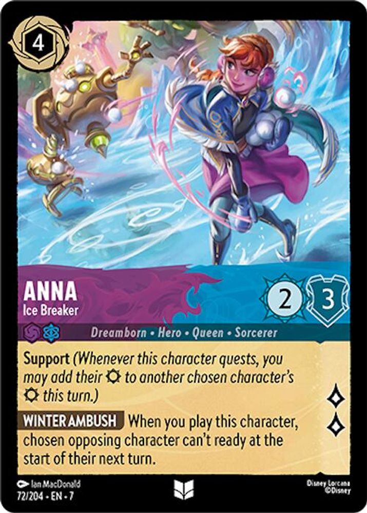 Anna - Ice Breaker 72/204 Uncommon Archazia's Island Lorcana Near Mint