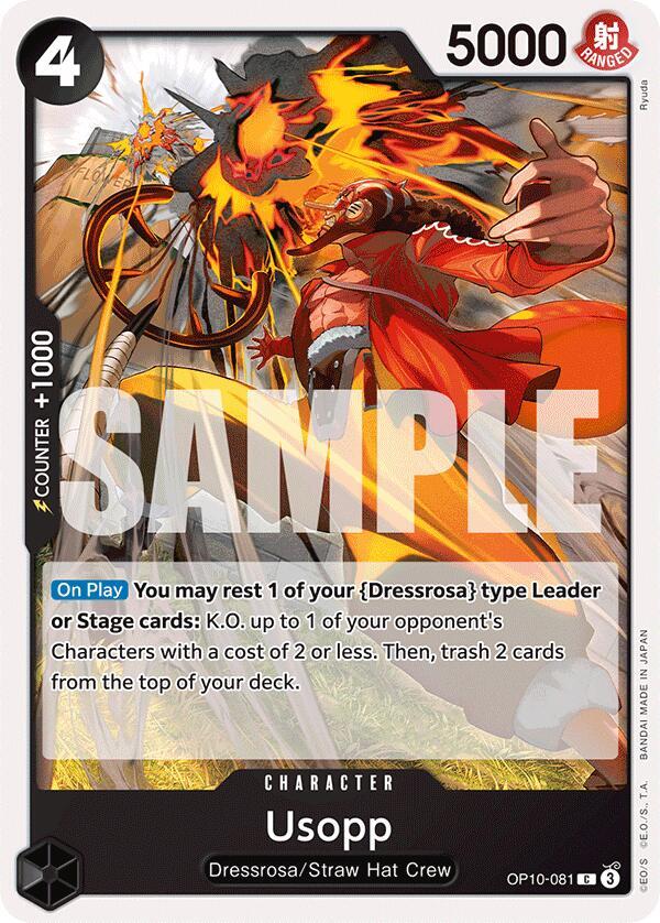 Usopp (081) OP10-081 Common Royal Blood One Piece Near Mint