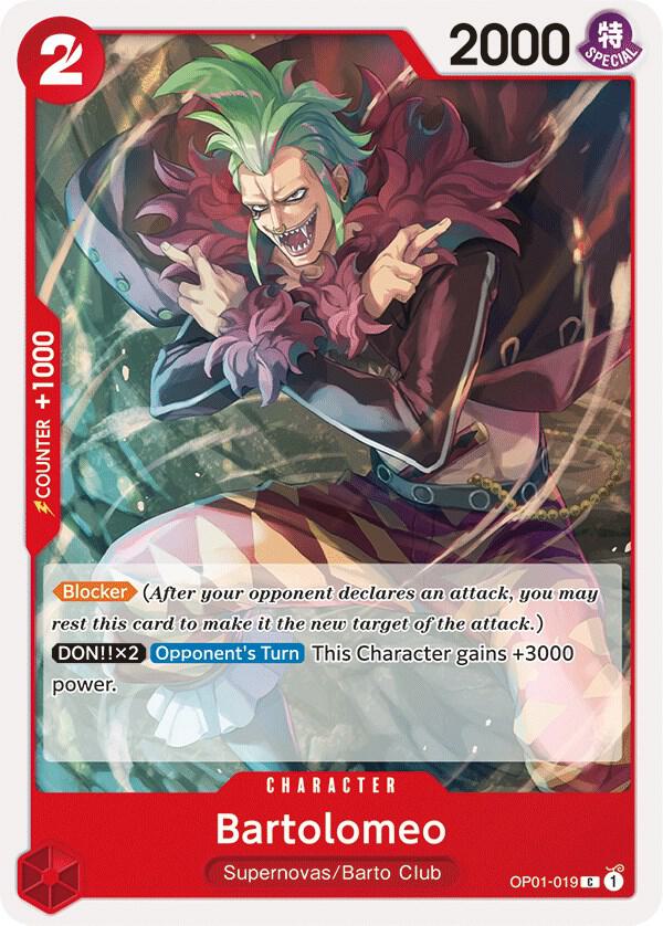 Bartolomeo OP01-019 Common Romance Dawn One Piece Near Mint