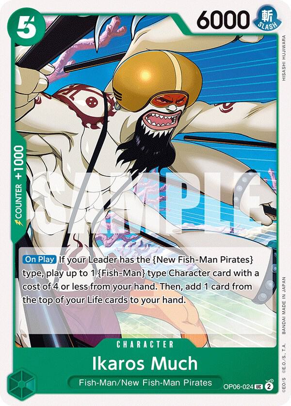 Ikaros Much OP06-024 Uncommon Wings of the Captain One Piece Near Mint