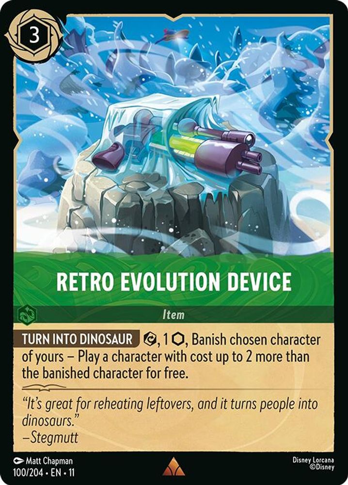 Retro Evolution Device 100/204 Rare Winterspell Lorcana Near Mint