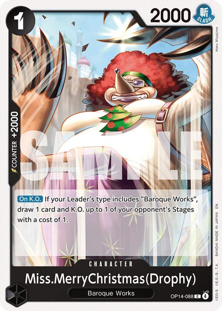 Miss.MerryChristmas(Drophy) OP14-088 Common The Azure Sea's Seven One Piece NM