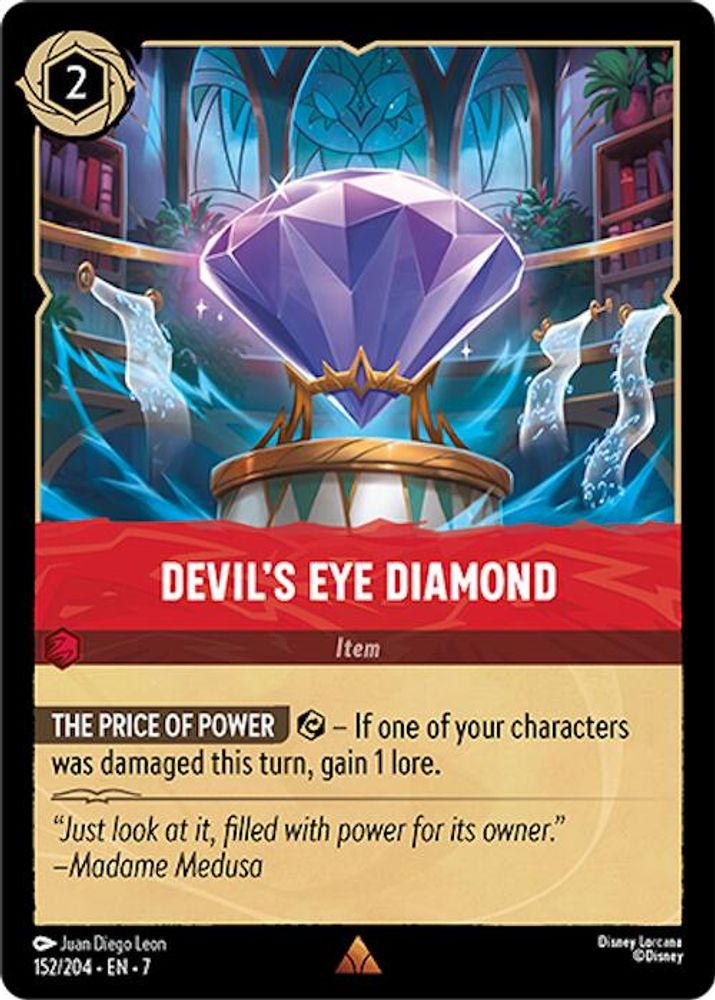 Devil's Eye Diamond 152/204 Rare Archazia's Island Lorcana Near Mint