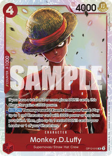 Monkey.D.Luffy OP12-015 Super Rare Legacy of the Master One Piece Foil Near Mint