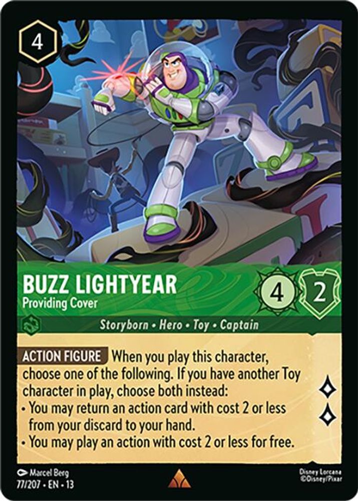 Buzz Lightyear - Providing Cover 77/204 Rare Attack of the Vine! Lorcana NM