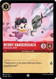 Webby Vanderquack - Enthusiastic Duck 127/204 Into the Inklands Lorcana NM
