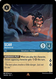 Scar - Mastermind 158/204 Rare The First Chapter Lorcana Near Mint