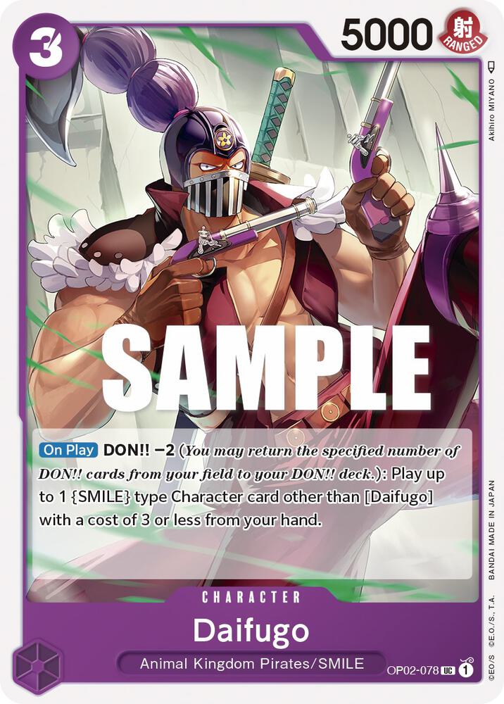 Daifugo OP02-078 Uncommon Paramount War One Piece Near Mint