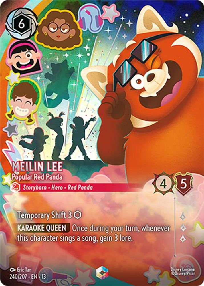 Meilin Lee - Popular Red Panda (Enchanted) 240/204 Lorcana Holo NM