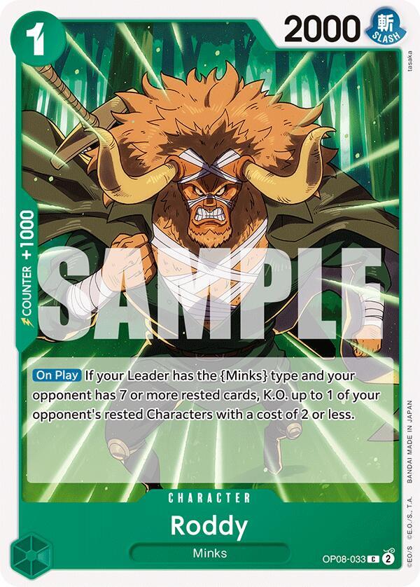 Roddy OP08-033 Common Two Legends One Piece Near Mint