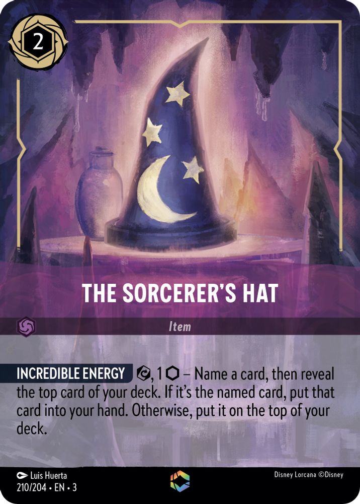 The Sorcerer's Hat (Enchanted) 210/204 Into the Inklands Lorcana Holo NM