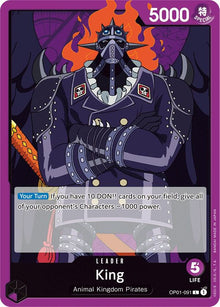 King (091) OP01-091 Leader Romance Dawn One Piece Near Mint