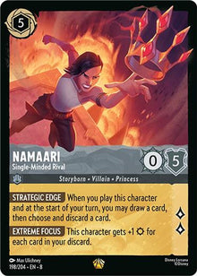 Namaari - Single-Minded Rival 198/204 Legendary Reign of Jafar Lorcana Near Mint