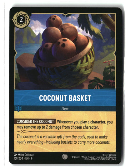 Coconut Basket 169/204 Common Fabled Lorcana Lightly Played